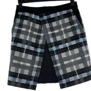 Plaid Black and Gray Women's Skirt